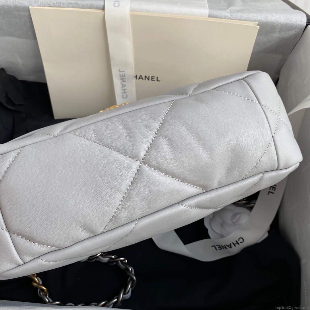 Chanel As1160 Chanel 19 Handbag Flap Lambskin B04852 94305 Grey
