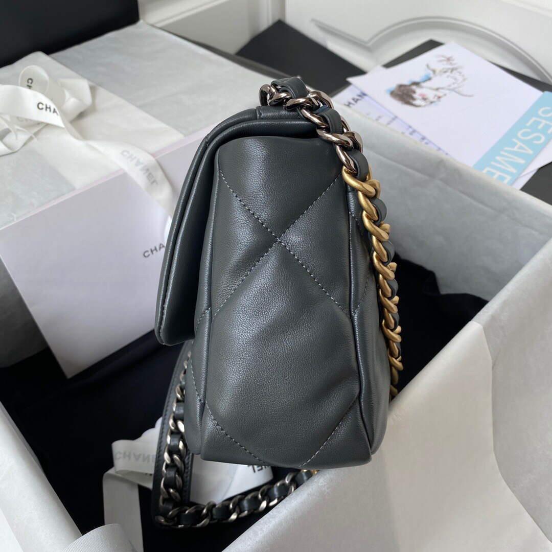 Chanel As1160 Chanel 19 Handbag Flap Lambskin B04852 94305 Navy Blue