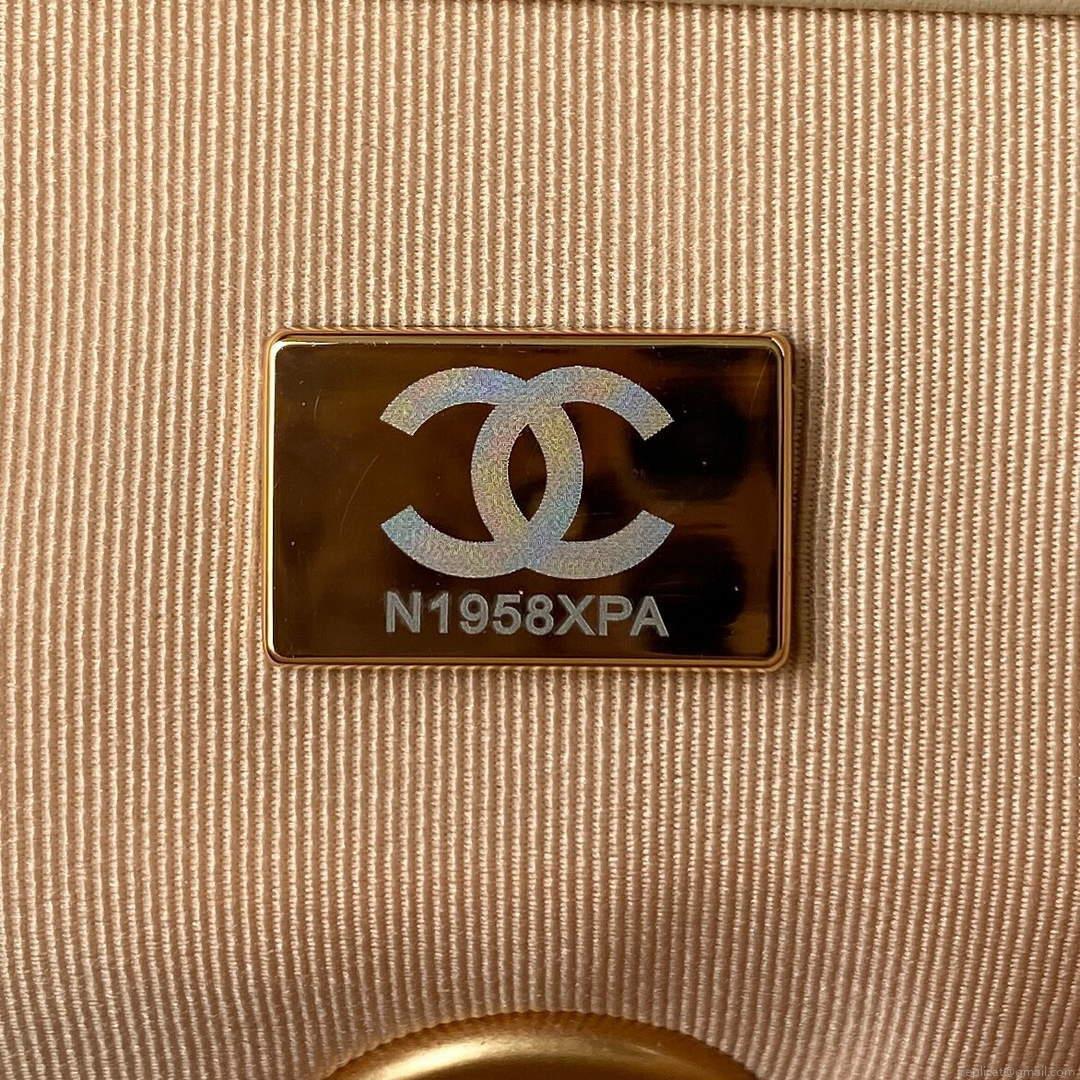 Chanel AS1161 Chanel 19 Large Flap Bag Lambskin B05179 Apricot Gold