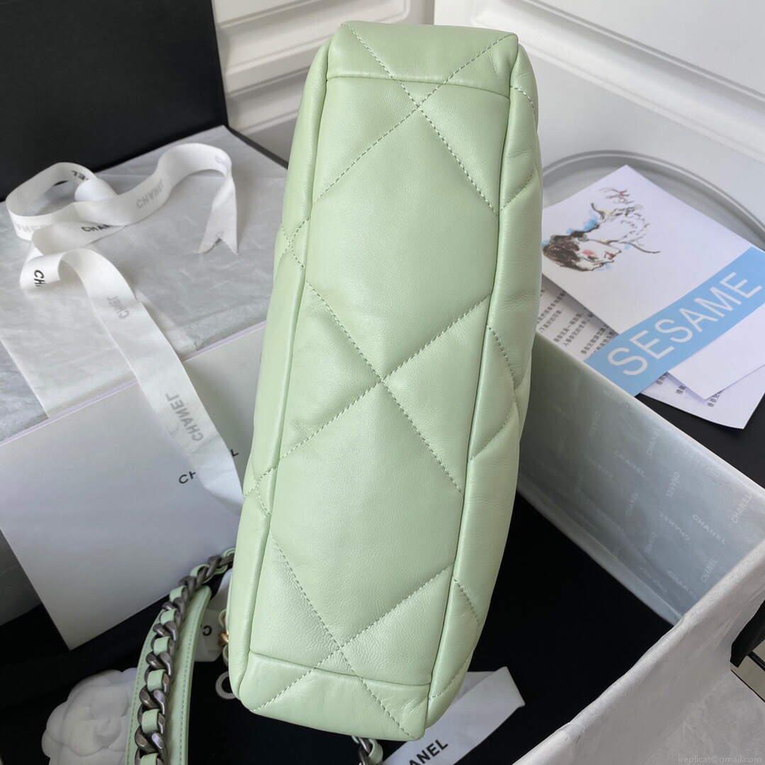Chanel AS1161 Chanel 19 Large Flap Bag Lambskin B05179 Green Gold