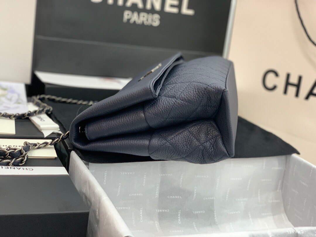 Chanel AS8095 Chanel Flap bag Calfskin Navy blue