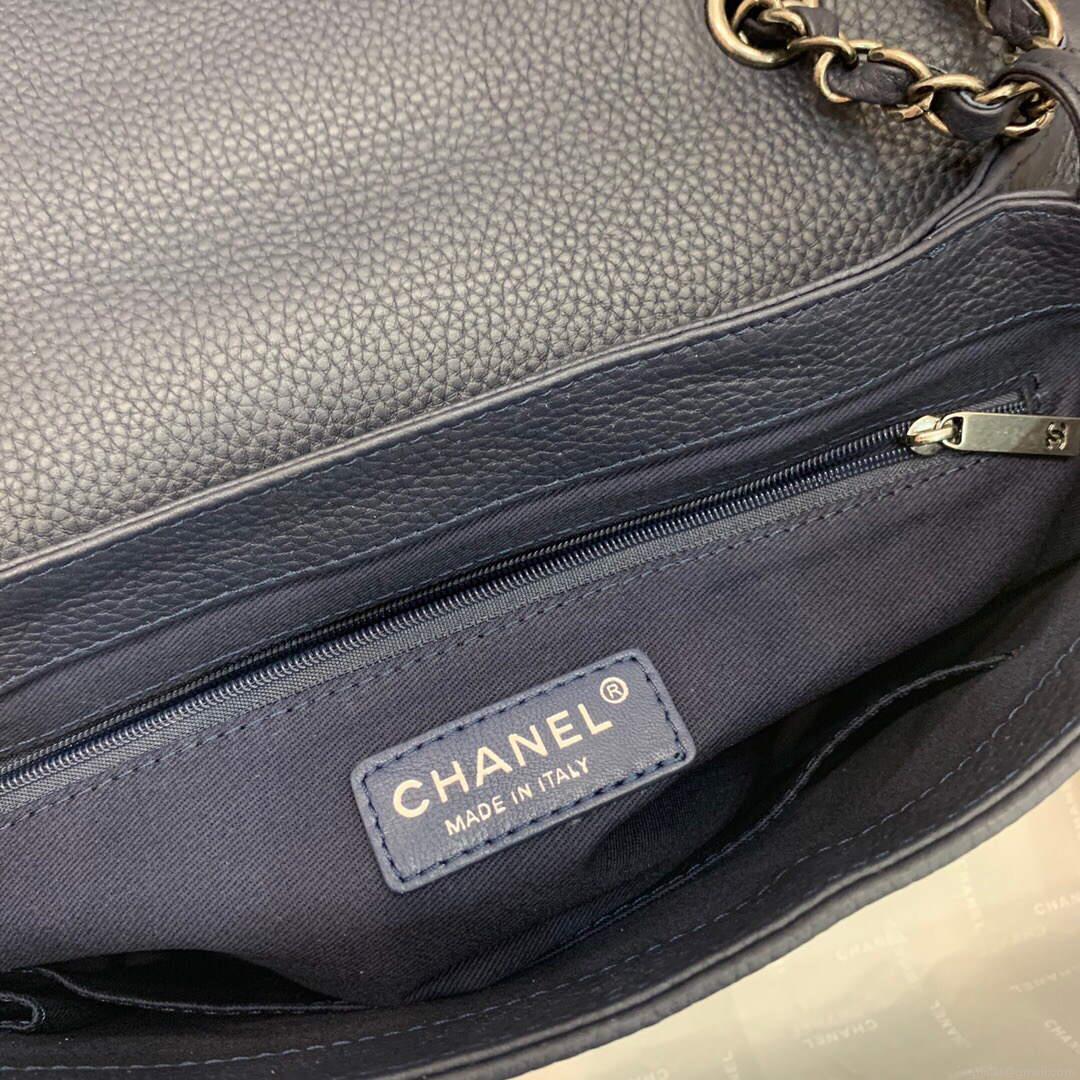 Chanel AS8095 Chanel Flap bag Calfskin Navy blue