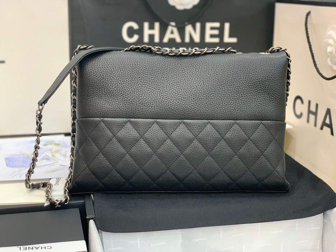 Chanel AS8095 Chanel Flap bag Calfskin Black