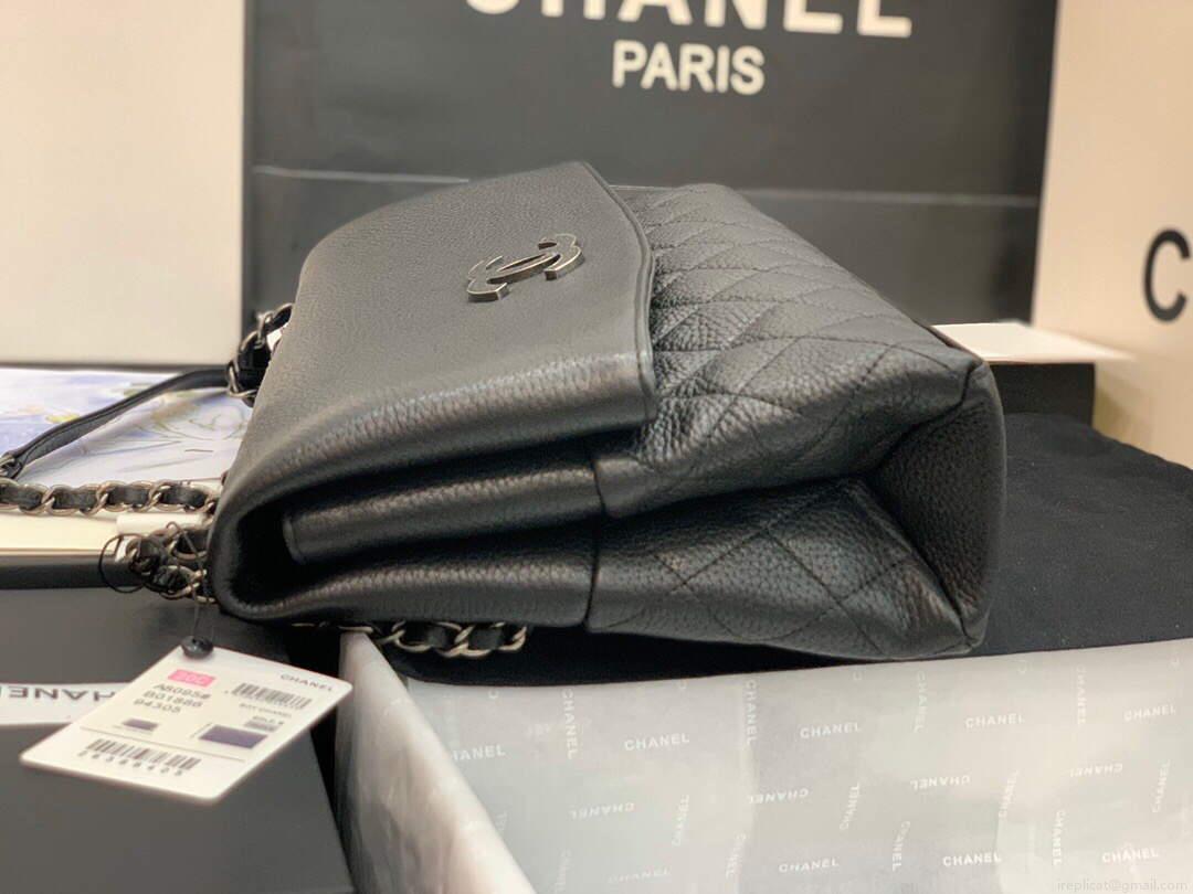 Chanel AS8095 Chanel Flap bag Calfskin Black