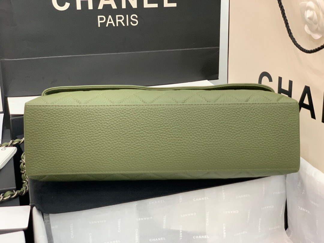Chanel AS8095 Chanel Flap bag Calfskin Green