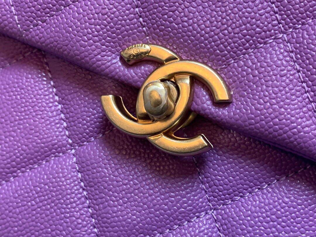 Chanel AS3108 Chanel flap bag Calfskin Purple