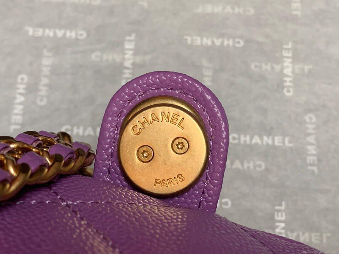 Chanel AS3108 Chanel flap bag Calfskin Purple