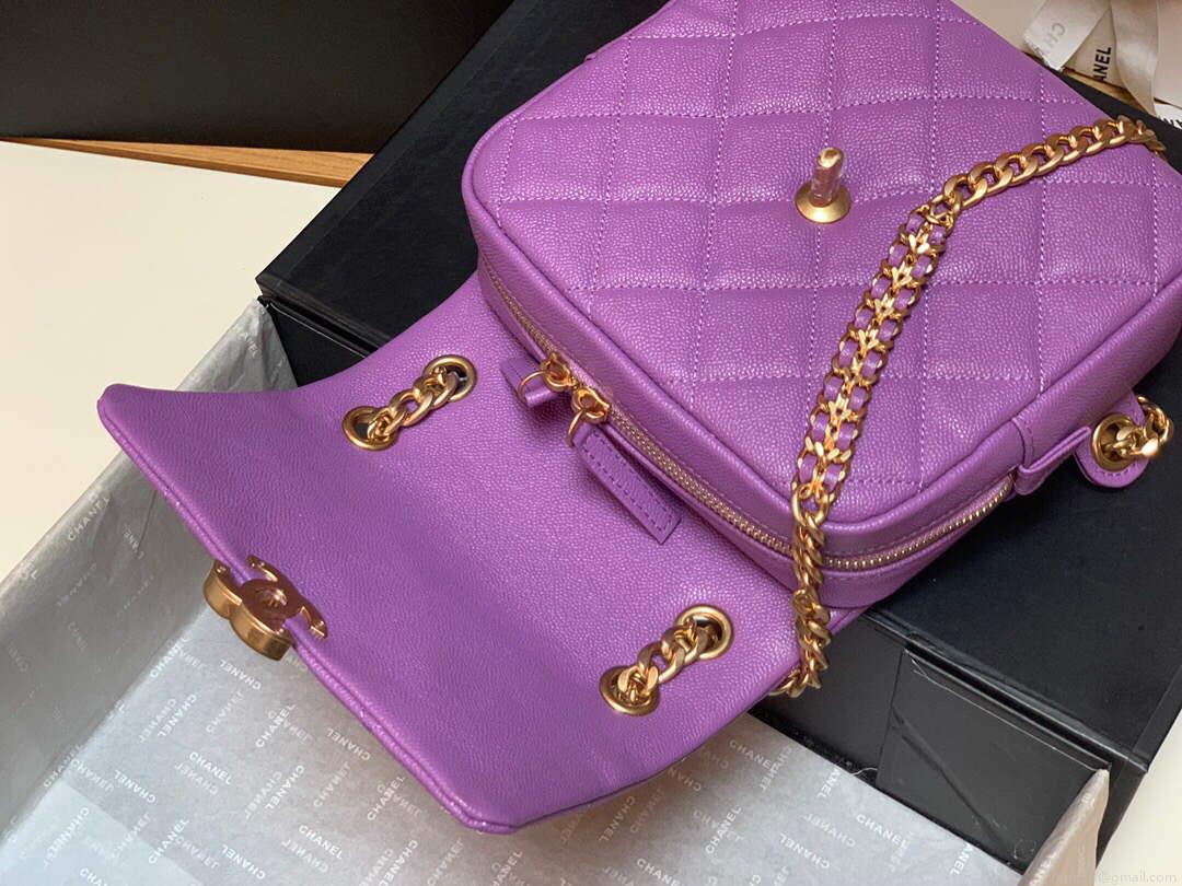Chanel AS3108 Chanel flap bag Calfskin Purple
