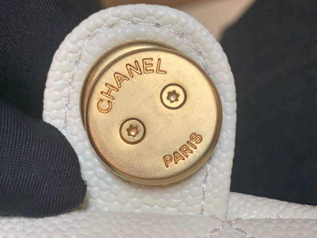Chanel AS3108 Chanel flap bag Calfskin White