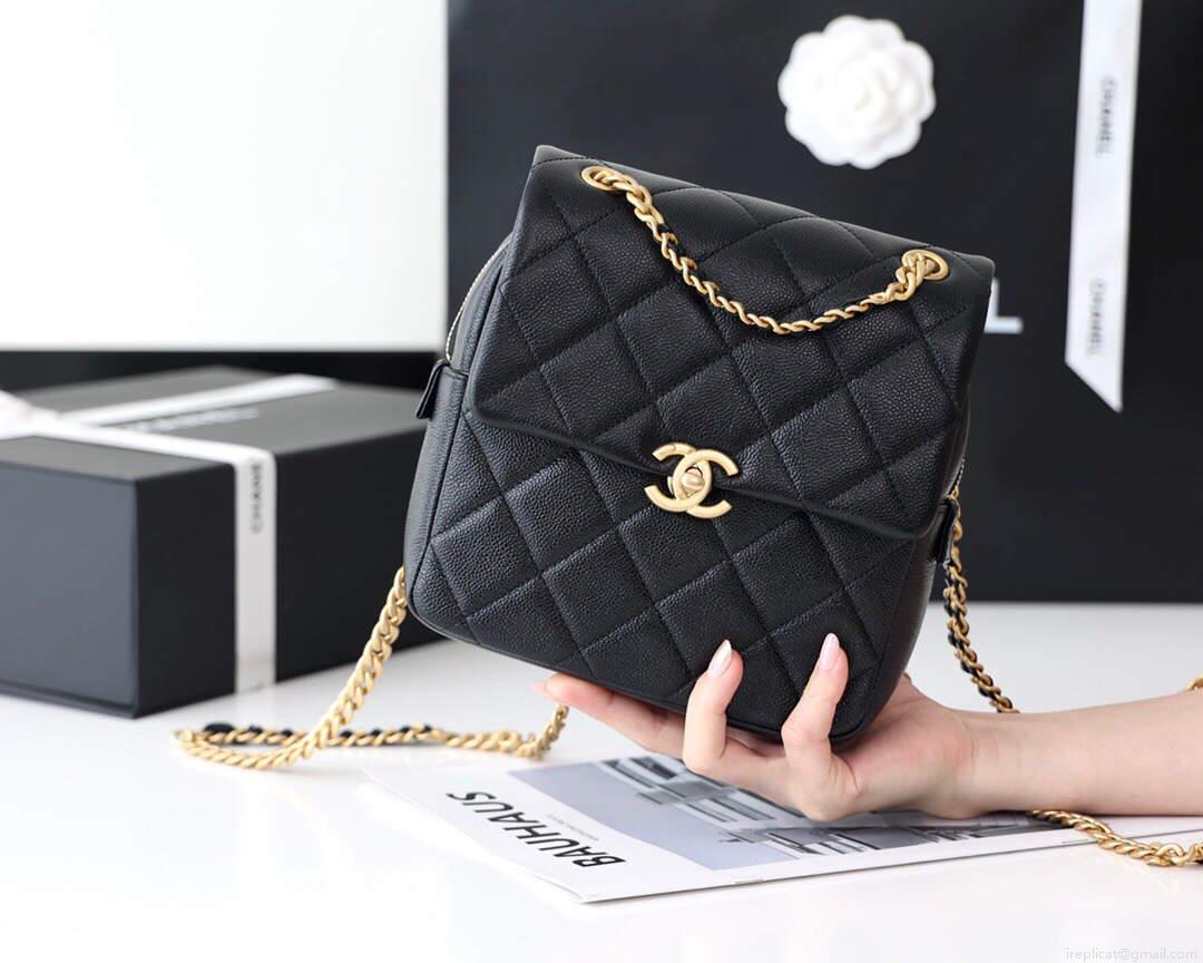 Chanel AS3108 Chanel flap bag Calfskin Black