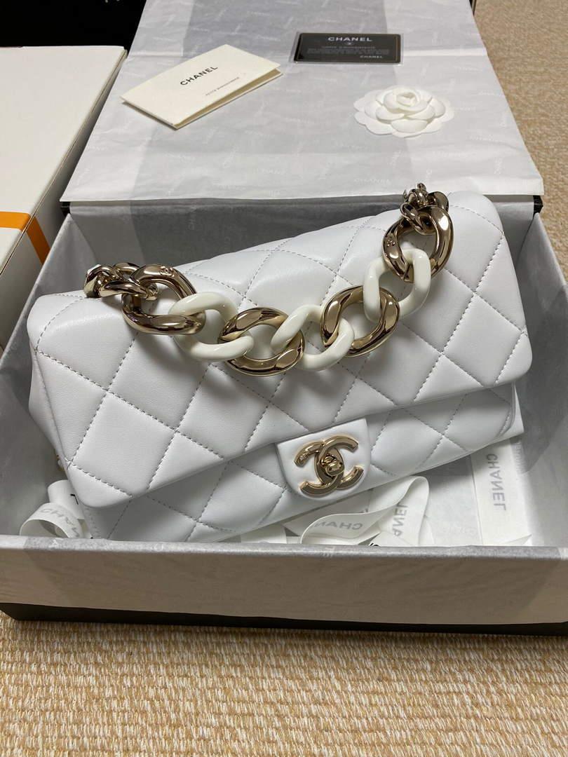 Chanel AS1353 Chanel flap bag Lambskin White