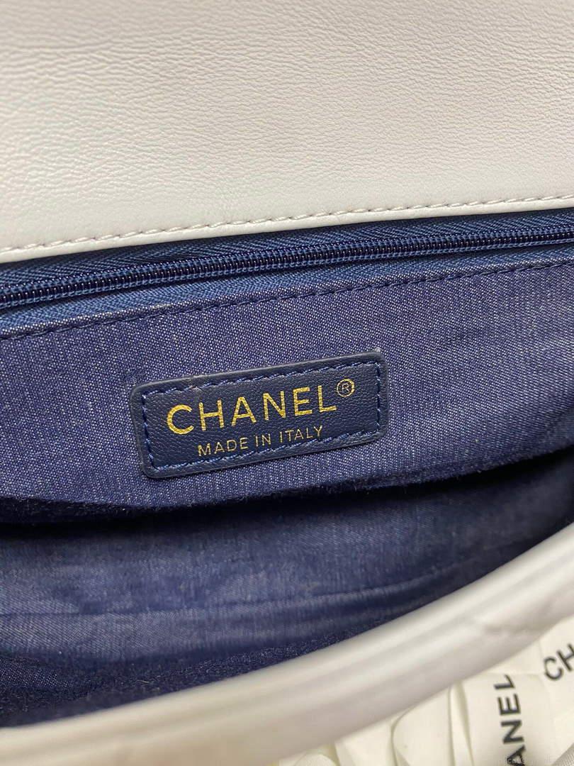 Chanel AS1353 Chanel flap bag Lambskin White