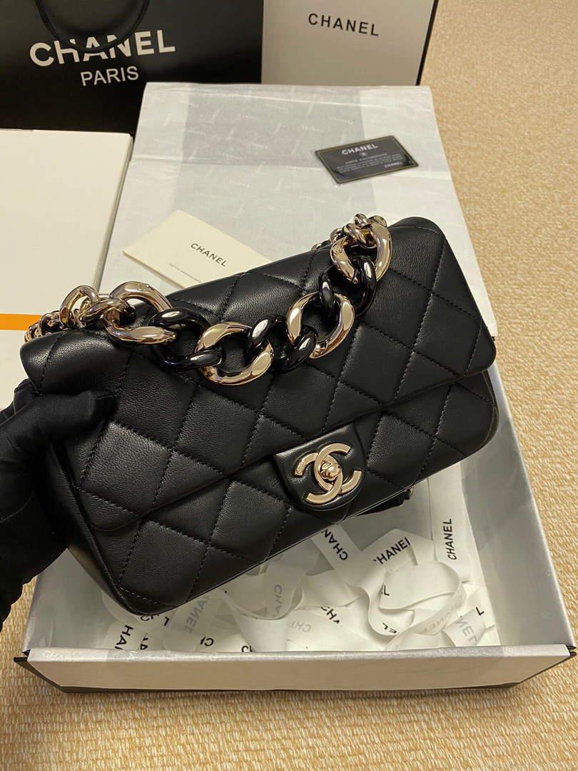 Chanel AS1353 Chanel flap bag Lambskin Black