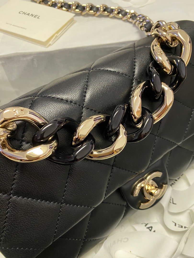 Chanel AS1353 Chanel flap bag Lambskin Black