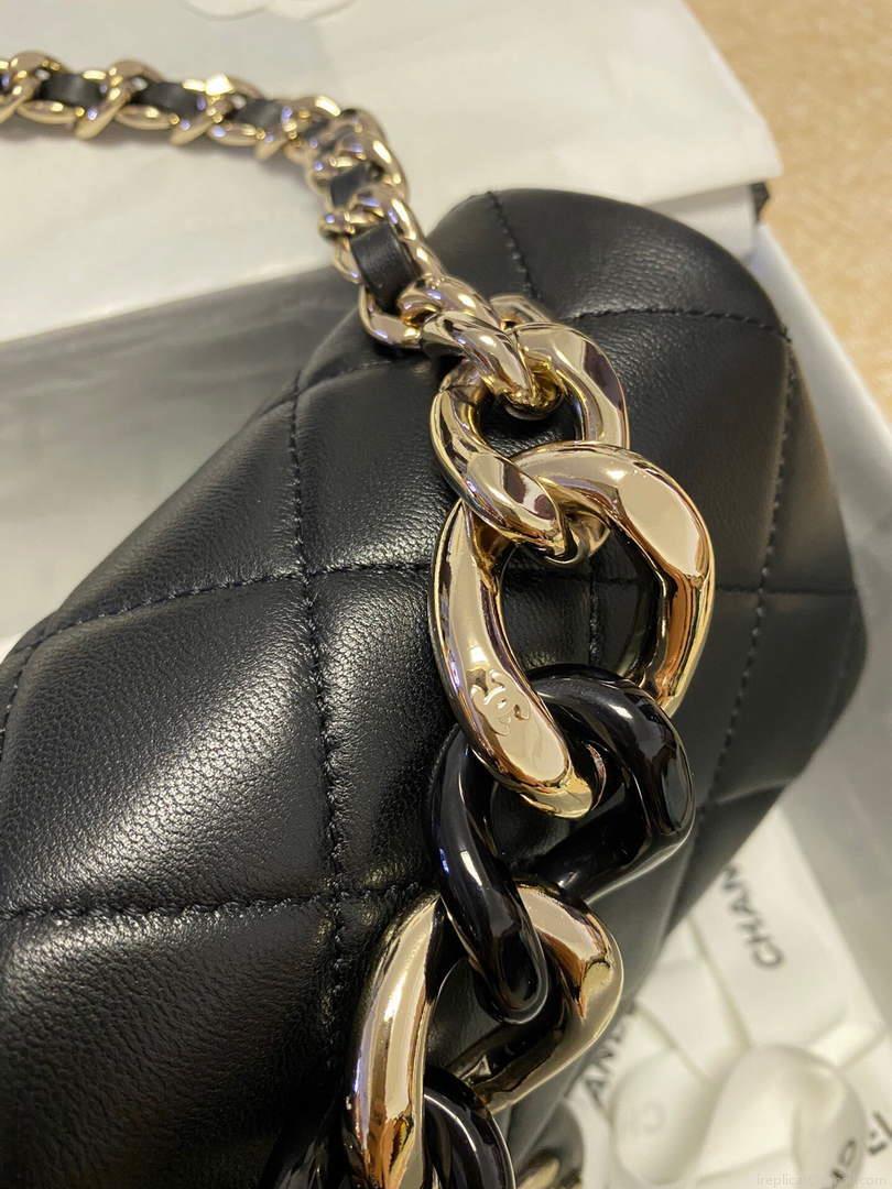 Chanel AS1353 Chanel flap bag Lambskin Black