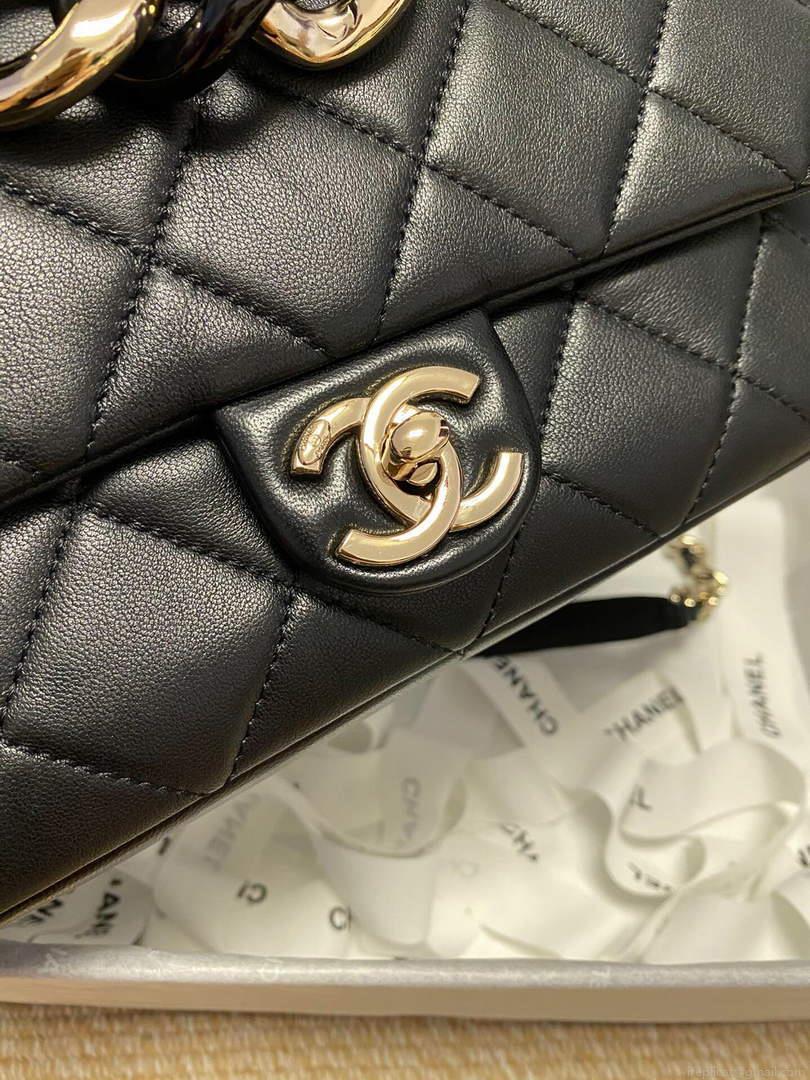 Chanel AS1353 Chanel flap bag Lambskin Black