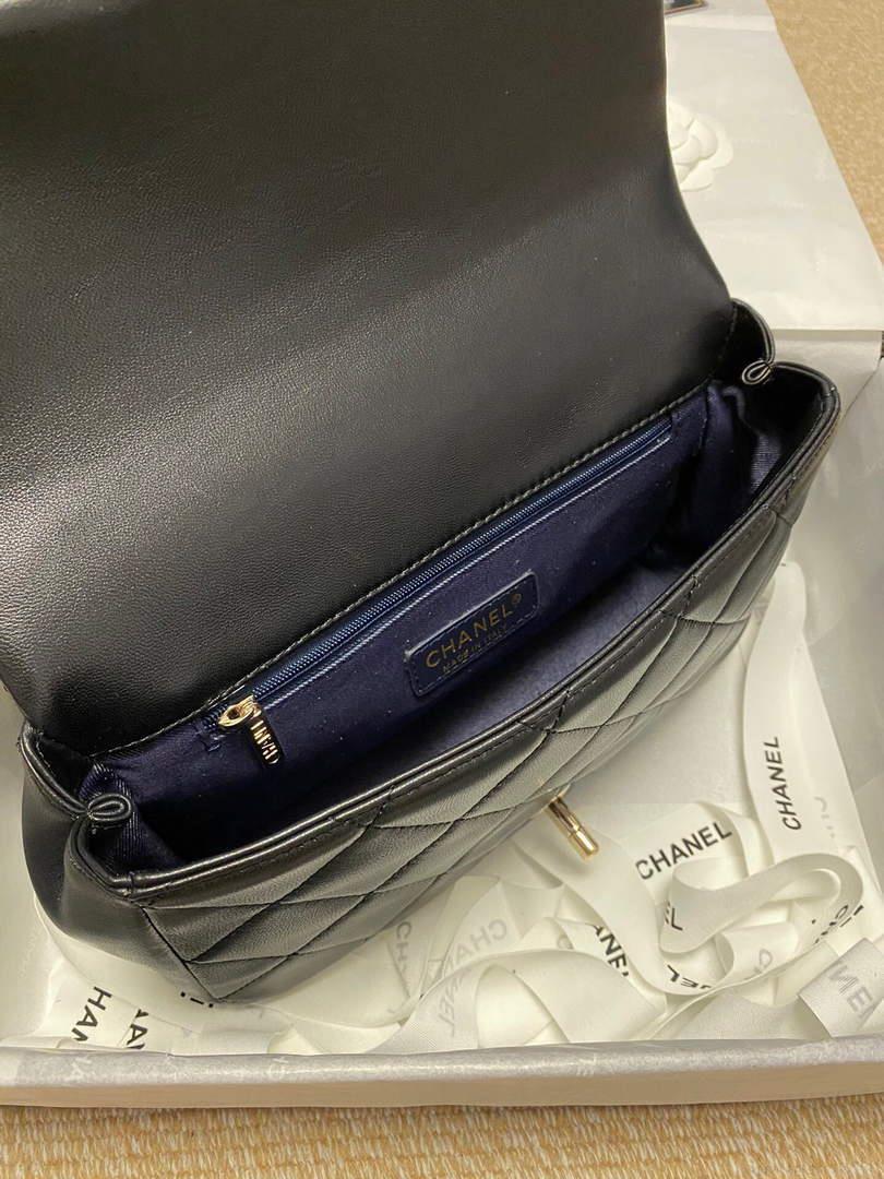 Chanel AS1353 Chanel flap bag Lambskin Black