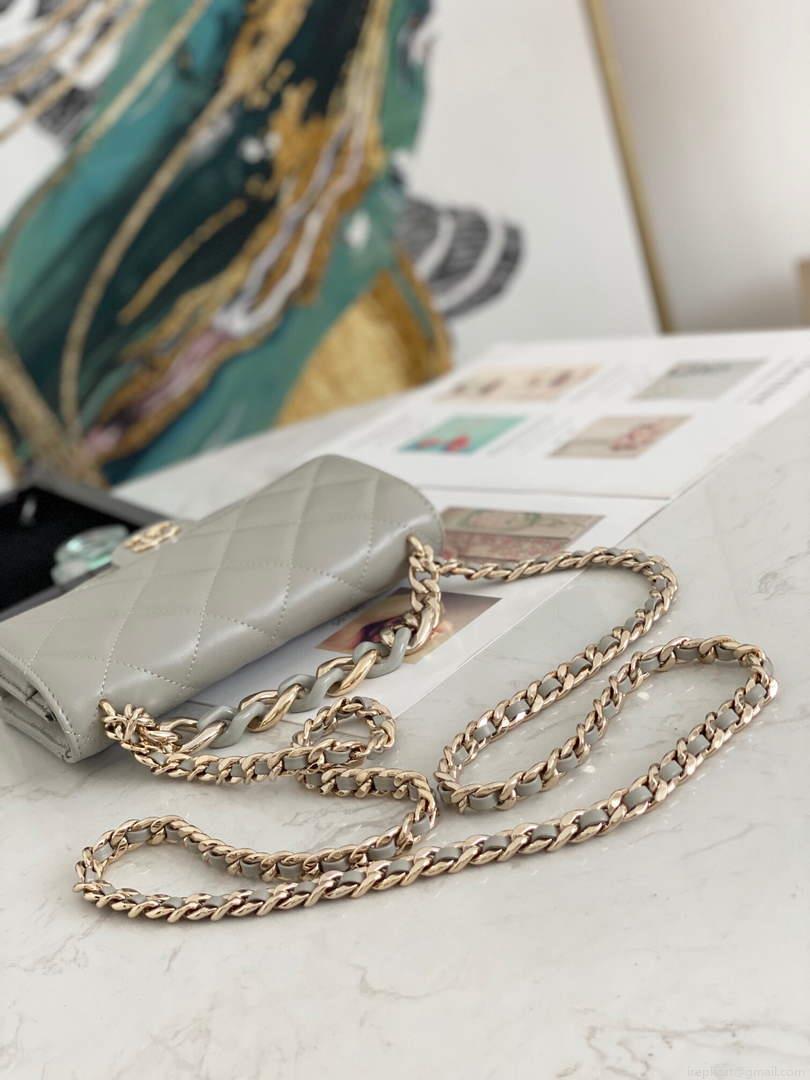 Chanel A81171 Chanel Flap bag Lambskin Grey