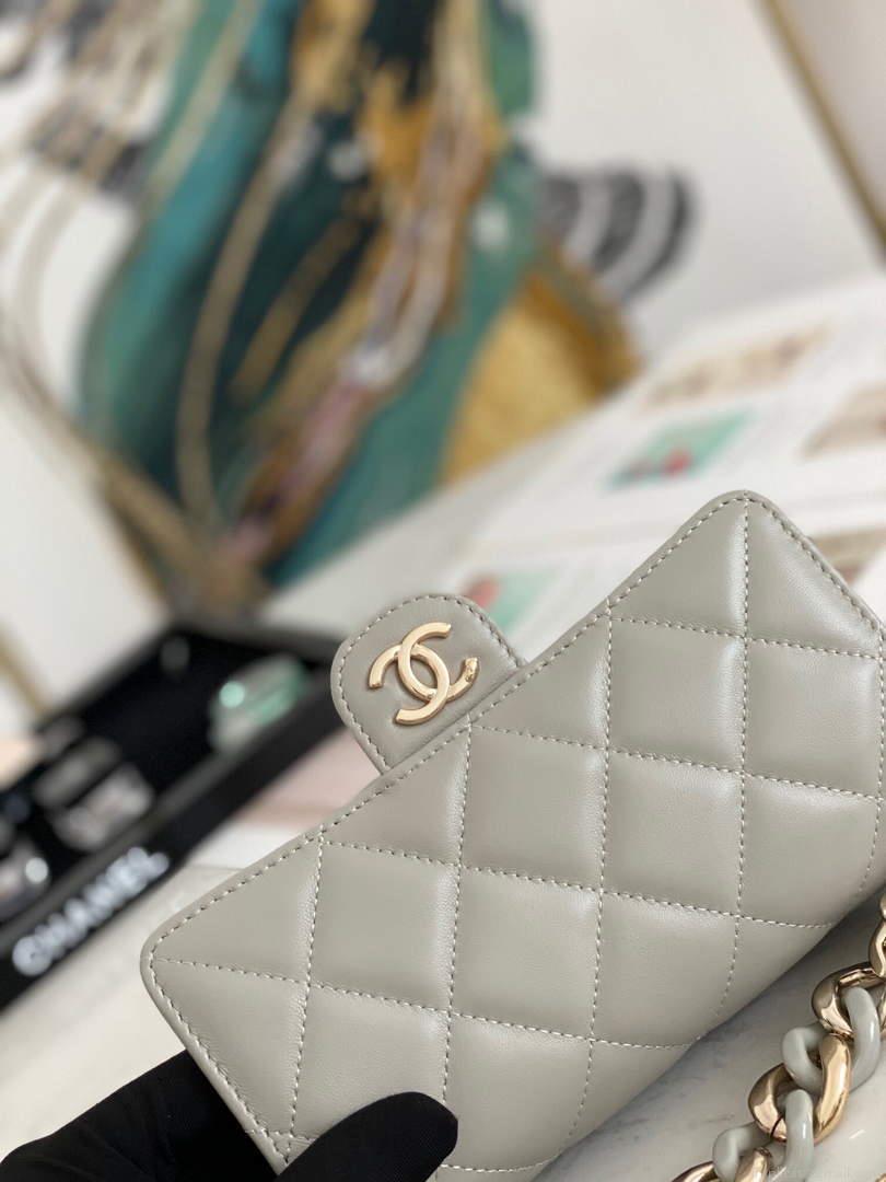 Chanel A81171 Chanel Flap bag Lambskin Grey