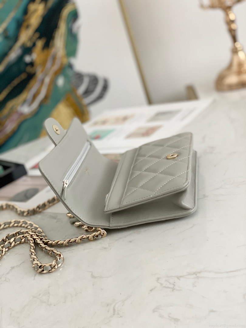 Chanel A81171 Chanel Flap bag Lambskin Grey