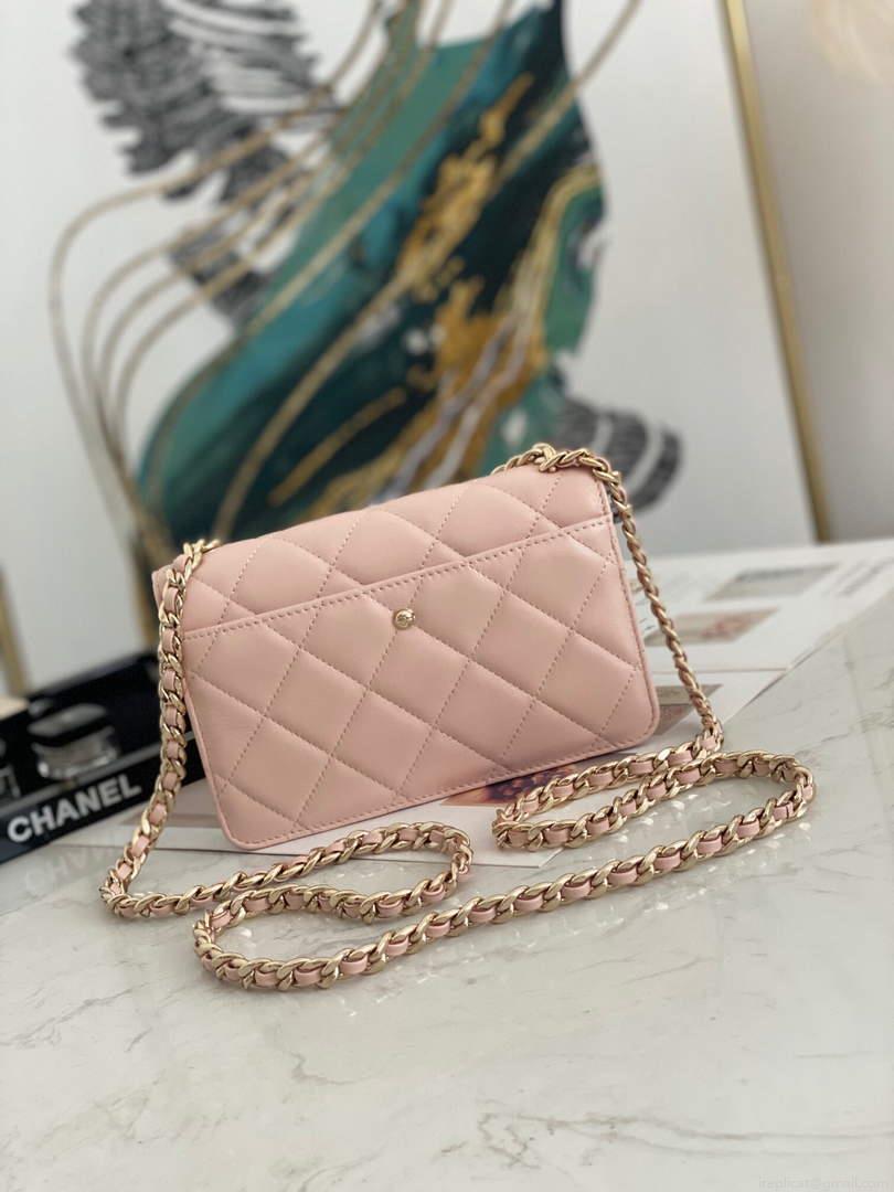 Chanel A81171 Chanel Flap bag Lambskin Pink