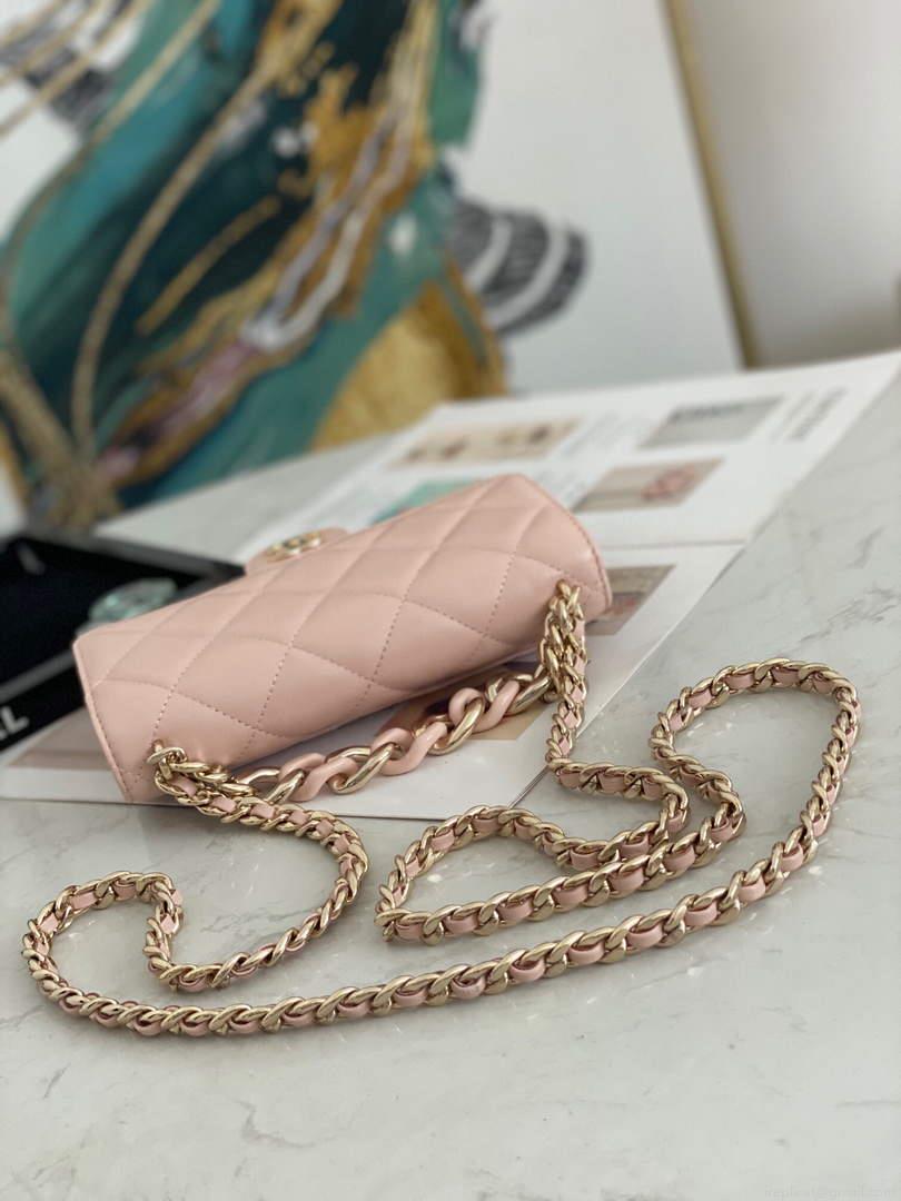 Chanel A81171 Chanel Flap bag Lambskin Pink
