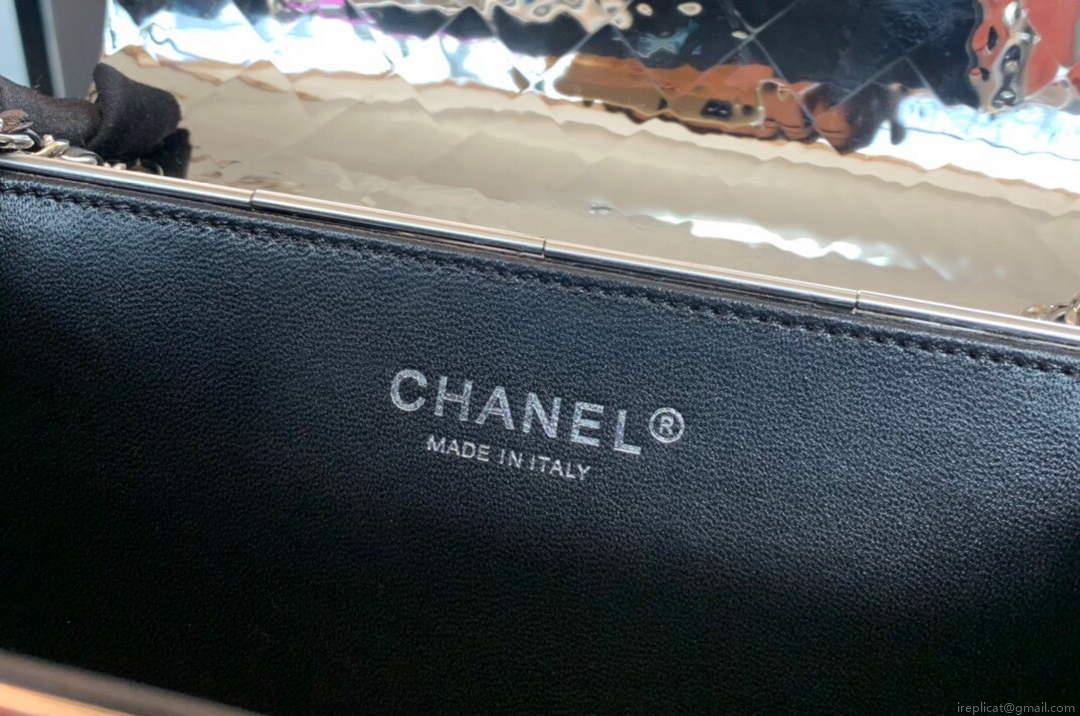 Chanel 99139 Chanel Flap bag Lambskin Metal Silver