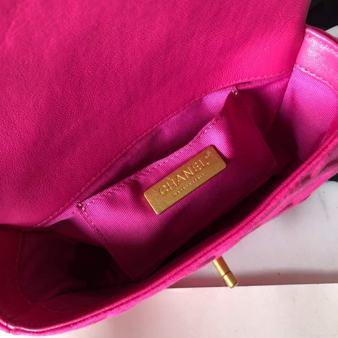 Chanel AS1163 Chanel Flap bag Velvet Rose Red