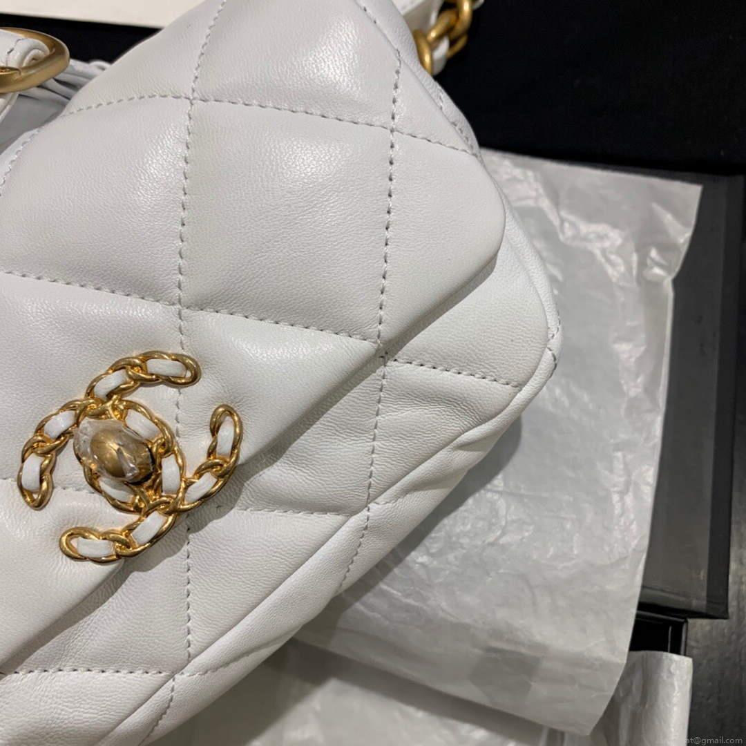 Chanel AS1163 Chanel Flap bag Lambskin White