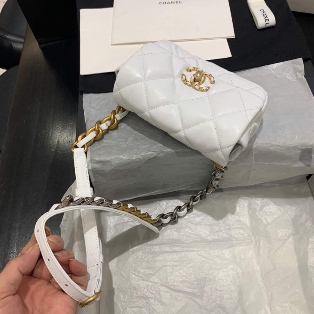 Chanel AS1163 Chanel Flap bag Lambskin White