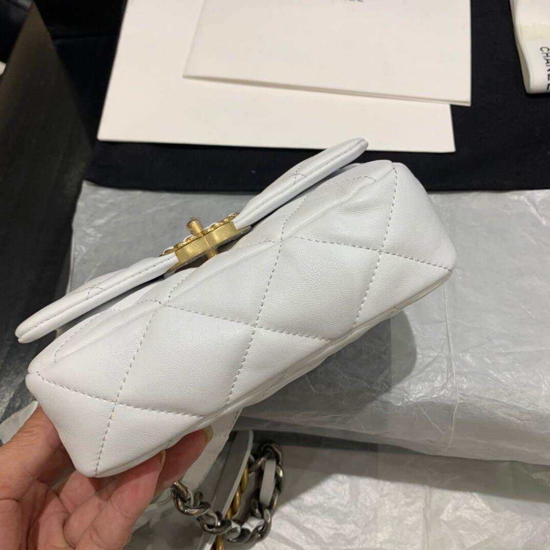 Chanel AS1163 Chanel Flap bag Lambskin White