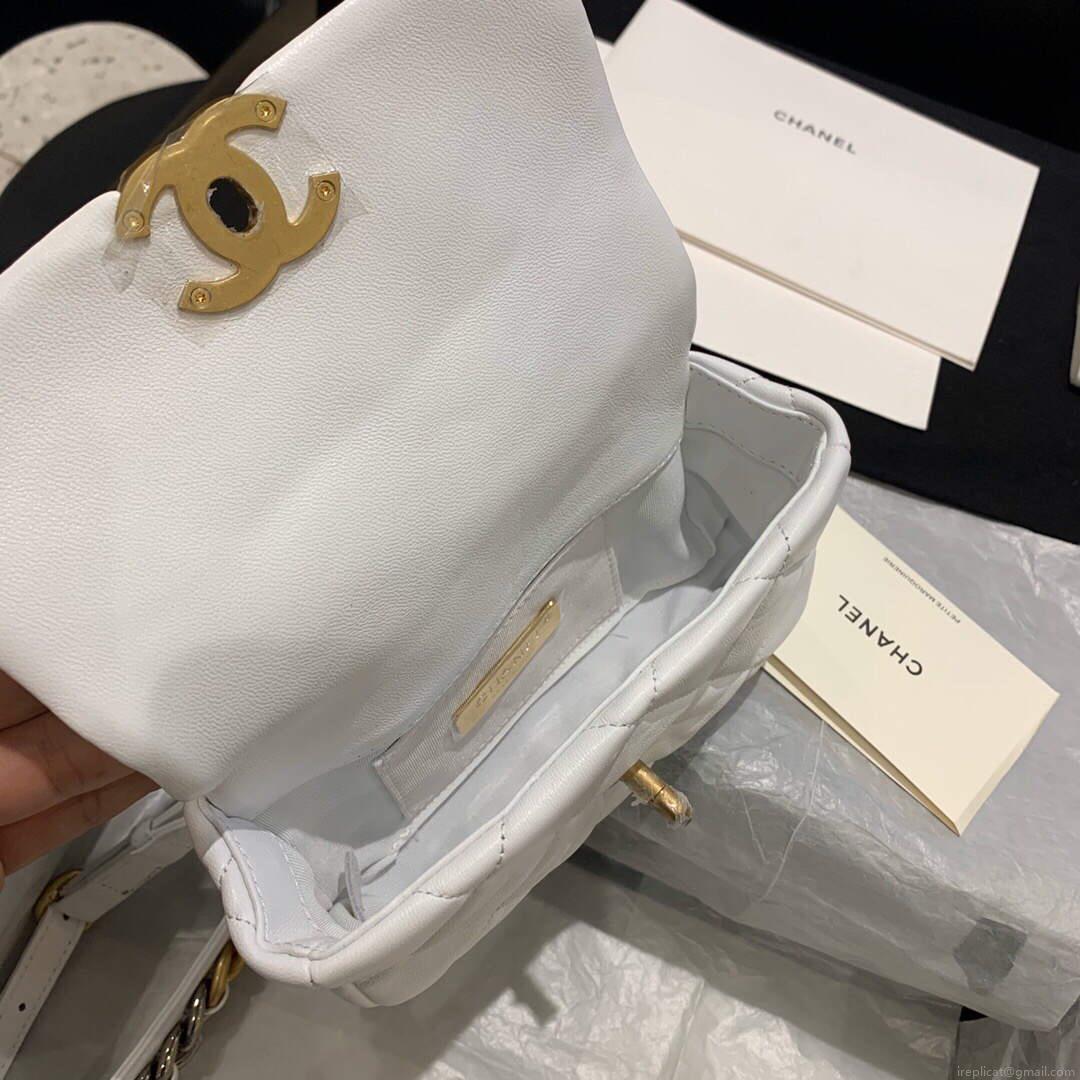 Chanel AS1163 Chanel Flap bag Lambskin White