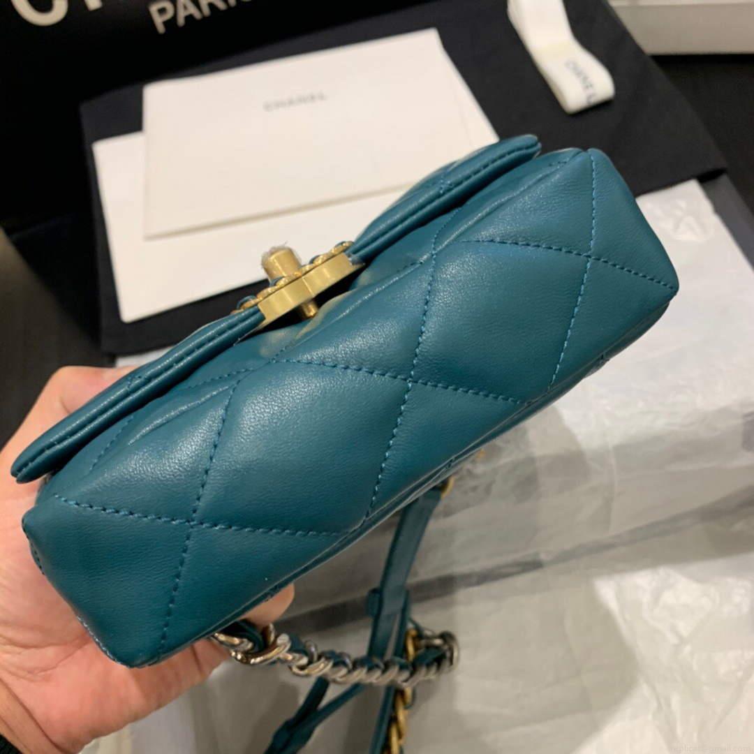 Chanel AS1163 Chanel Flap bag Lambskin Lake Blue