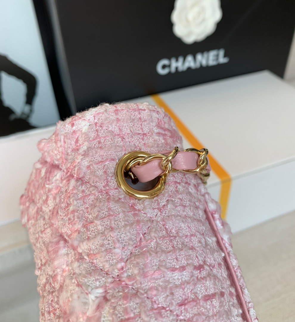 Chanel 1116 Chanel Flap bag Woolen A69900 Pink