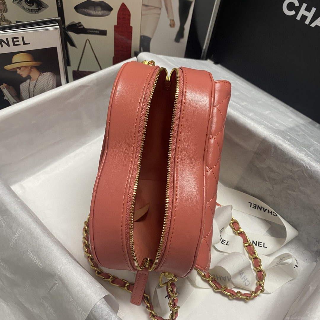 Chanel AS2928 Flap Large Heart Bag Lambskin AS3191 Pink