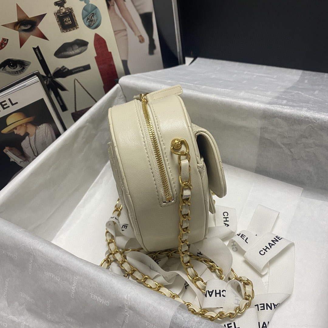 Chanel AS2928 Flap Large Heart Bag Lambskin AS3191 Beige