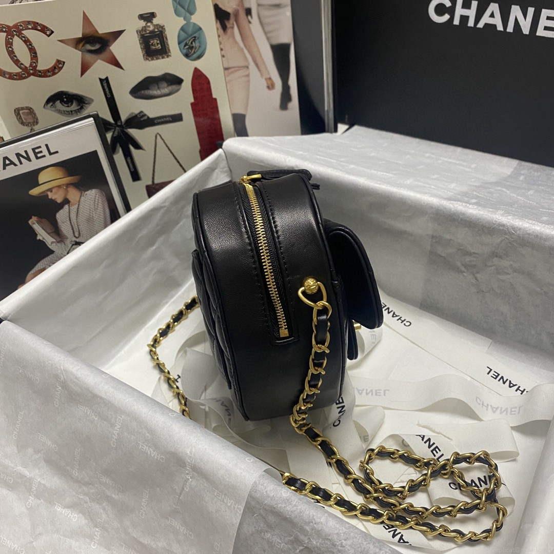 Chanel AS2928 Flap Large Heart Bag Lambskin AS3191 Black