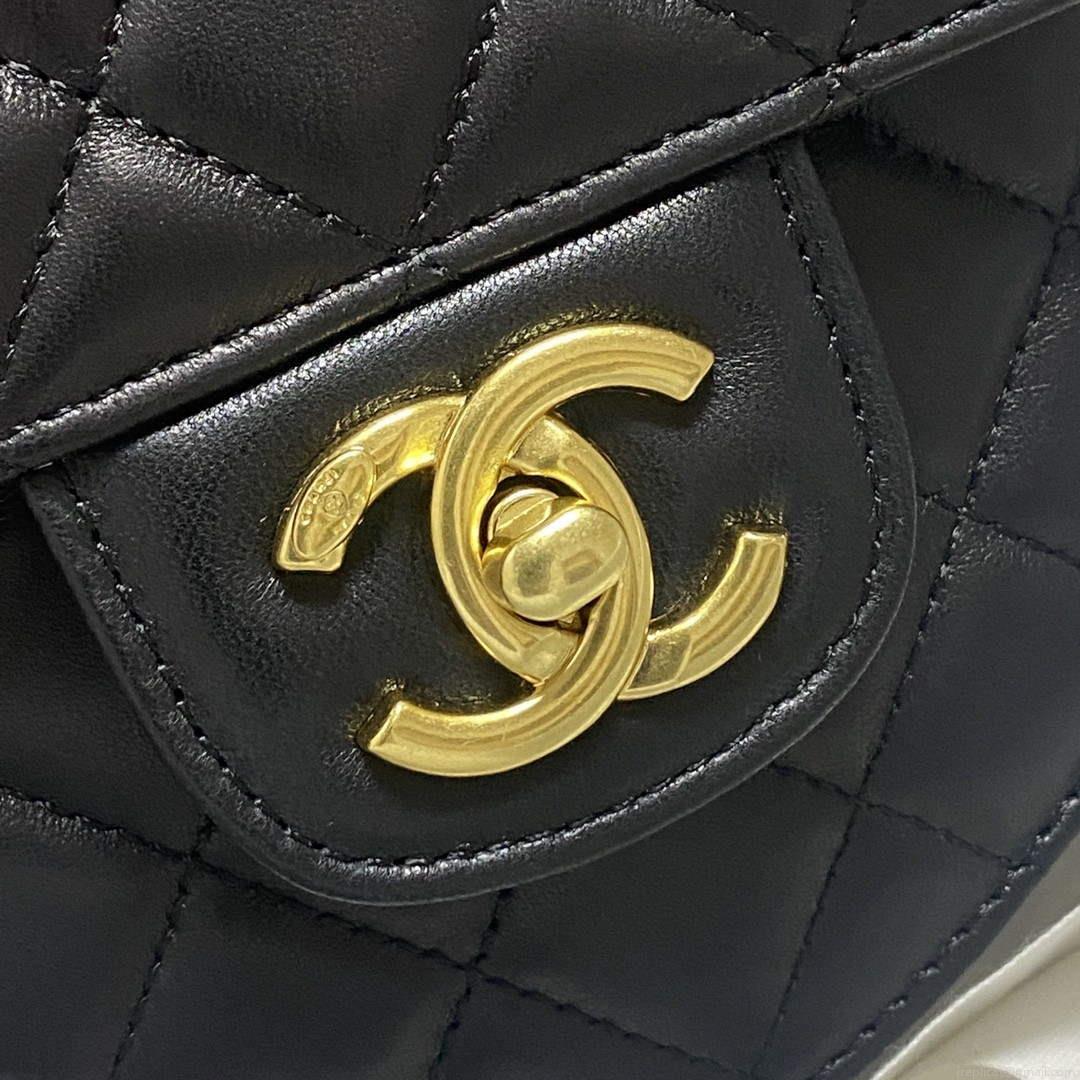 Chanel AS2928 Flap Large Heart Bag Lambskin AS3191 Black