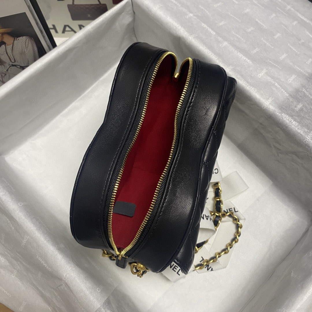 Chanel AS2928 Flap Large Heart Bag Lambskin AS3191 Black