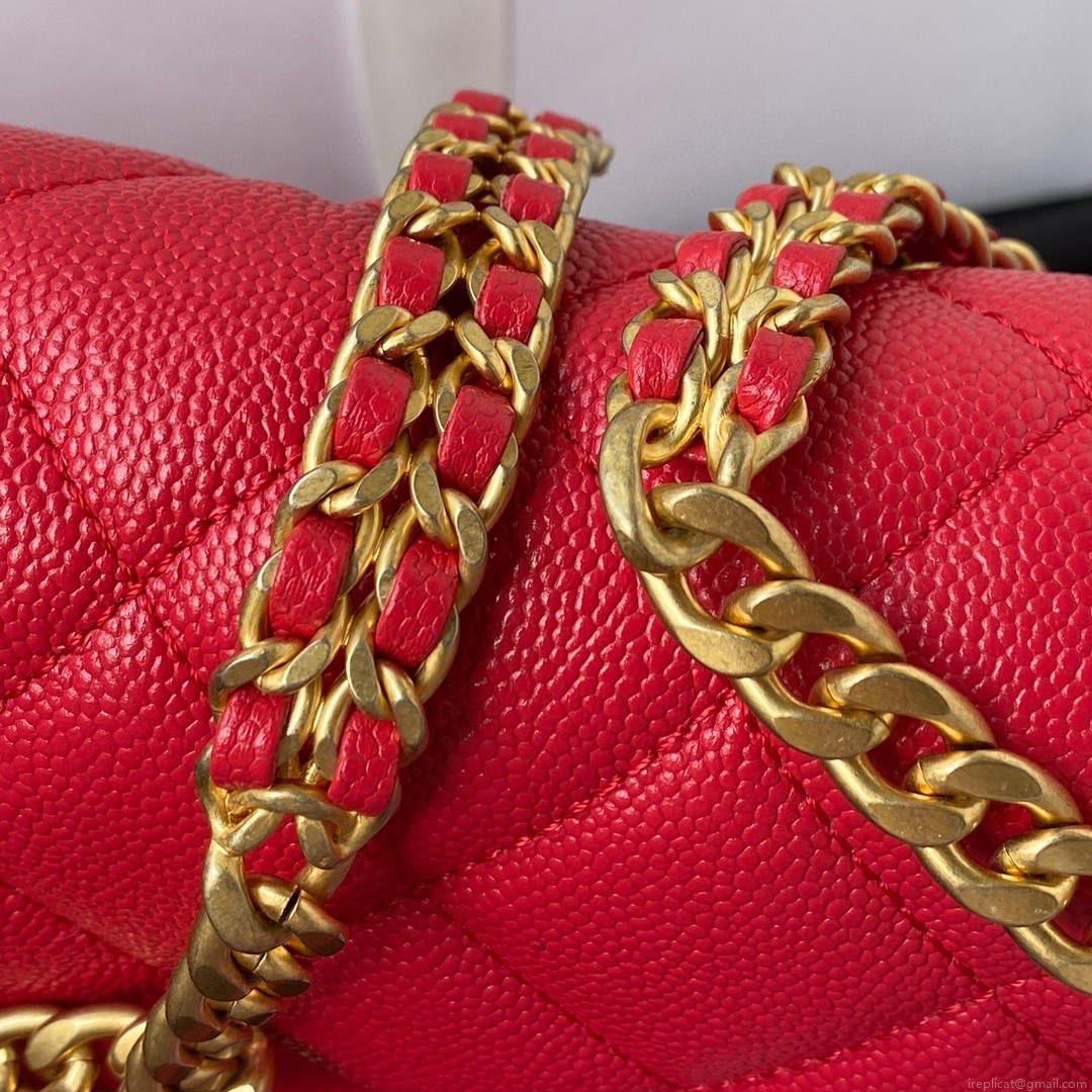 Chanel AS3108 Chanel Flap bag Grained Calfskin Red