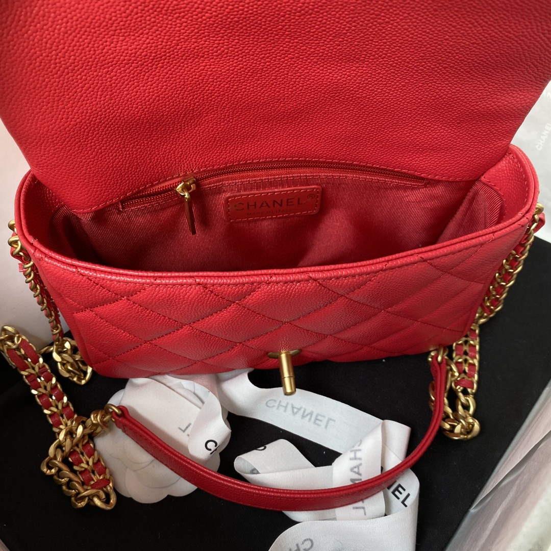 Chanel AS3108 Chanel Flap bag Grained Calfskin Red