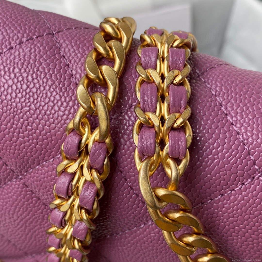 Chanel AS3108 Chanel Flap bag Grained Calfskin Purple