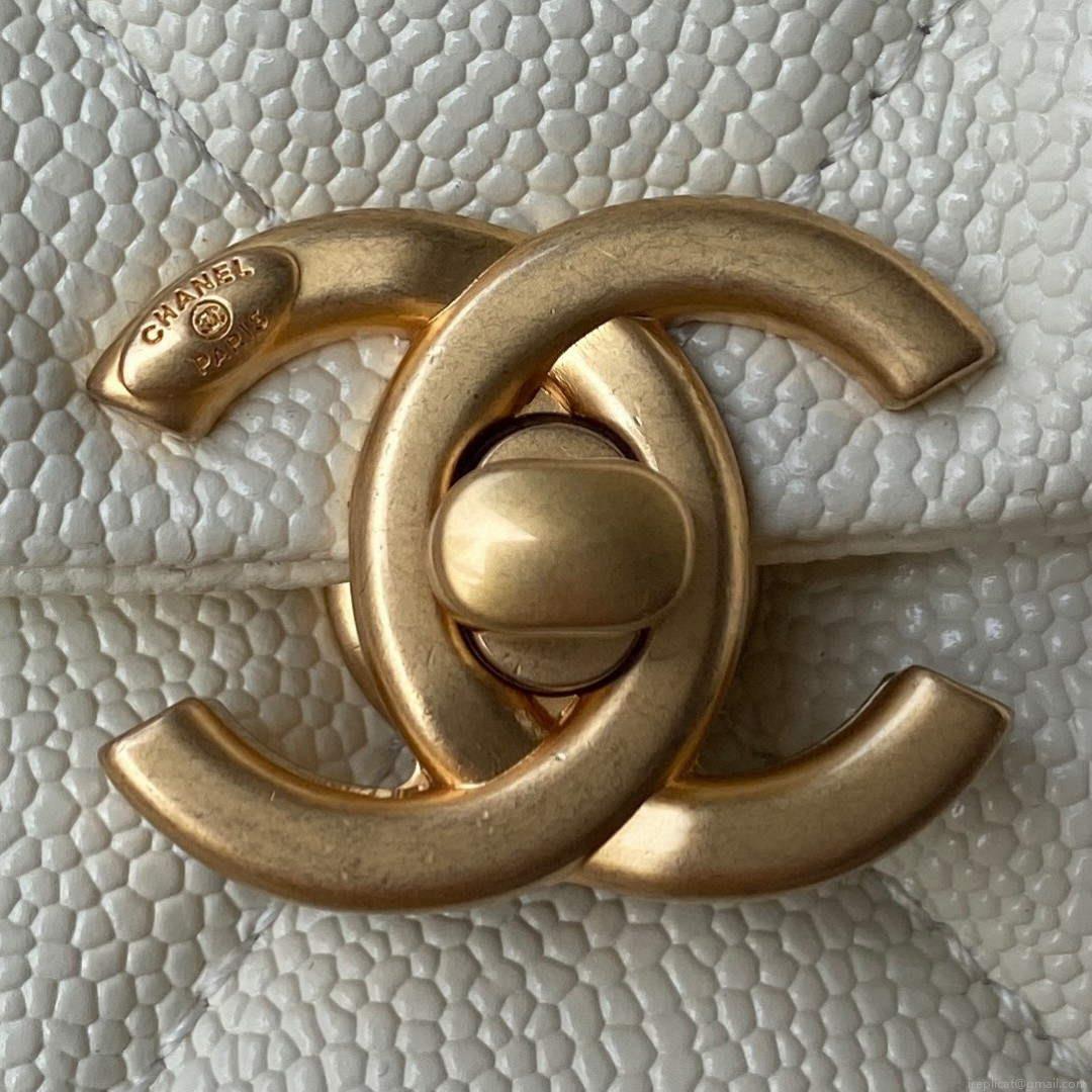 Chanel AS3108 Chanel Flap bag Grained Calfskin White