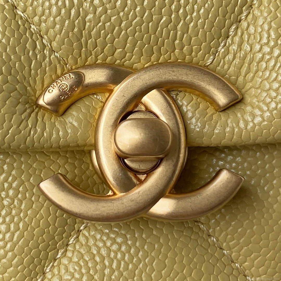 Chanel AS3108 Chanel Flap bag Grained Calfskin Yellow