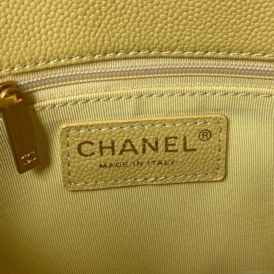 Chanel AS3108 Chanel Flap bag Grained Calfskin Yellow
