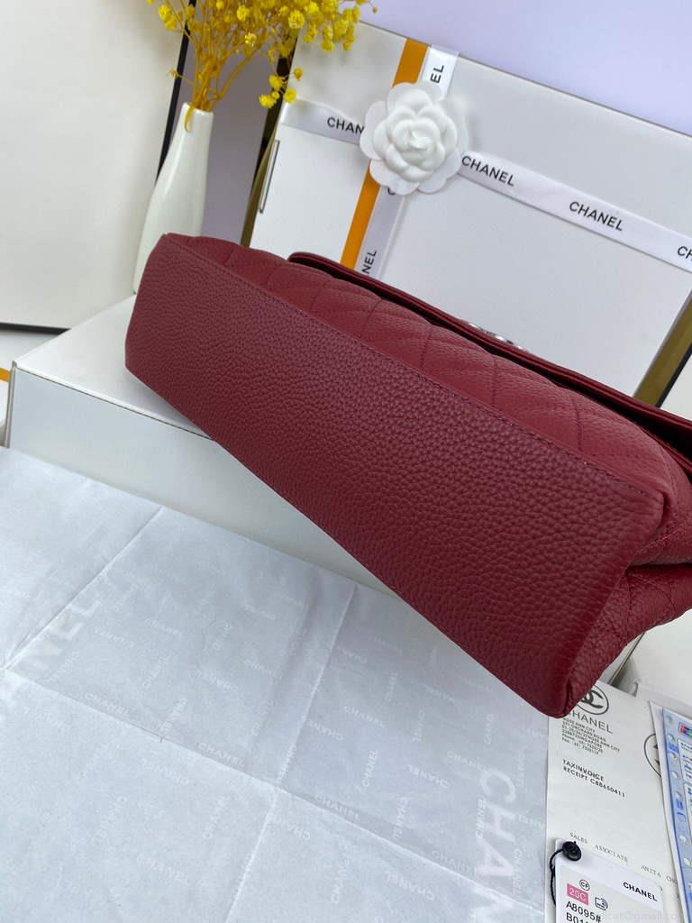 Chanel AS8095 Chanel Flap bag Calfskin Wine Red