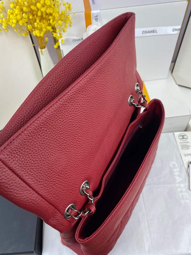 Chanel AS8095 Chanel Flap bag Calfskin Wine Red