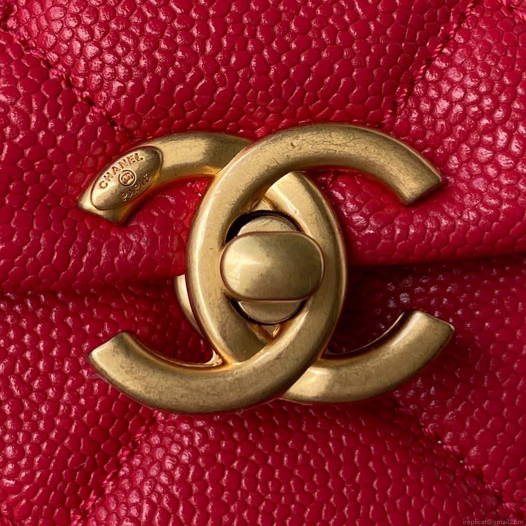 Chanel AS3108 Backpack Chanel flap bag Calfskin Red