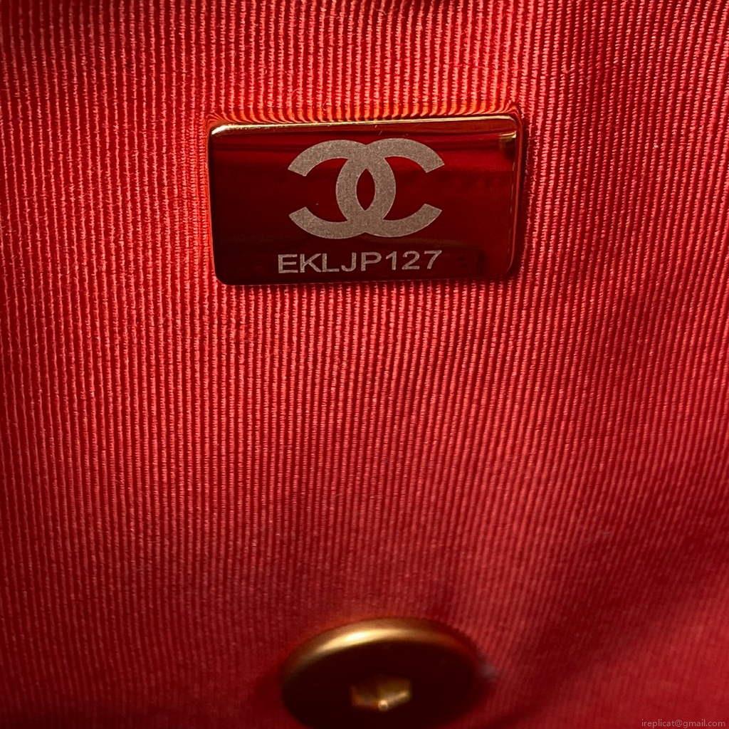 Chanel AS3108 Backpack Chanel flap bag Calfskin Red