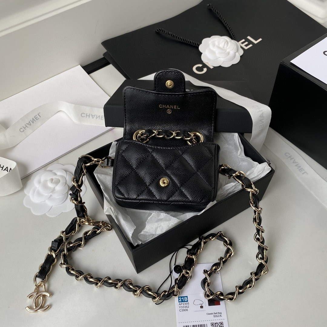 Chanel AP2305 Chanel Mini Flap bag Calfskin Blacck
